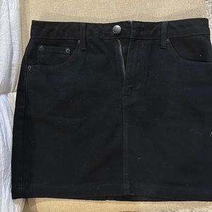 Black jean skirt